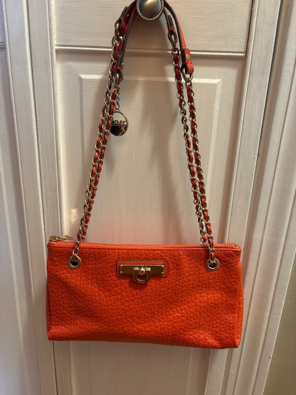 DKNY leather convertible shoulder crossbody bag